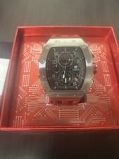 Tsar Bomba TB8204Q-33 Elemental Calendar Version Quartz Silver Red