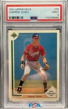 1991 Upper Deck - Top Prospect Chipper Jones #55 (RC) PSA 9 MINT