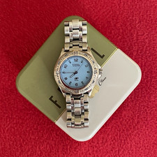Fossil Blue Herren Damen Quarz Armbanduhr Edelstahl silber/blau 100 m mit …