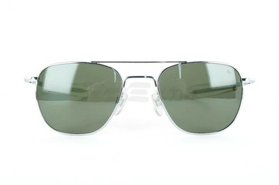 AMERICAN OPTICAL Original Pilotensonnenbrille silbernes Gestell grüne Gläser ...