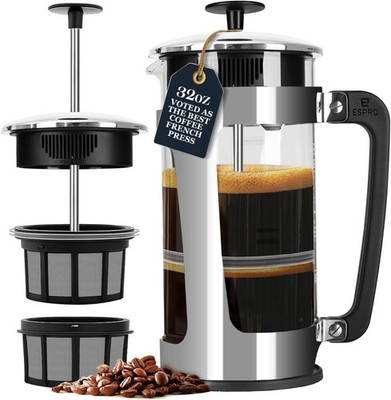 ESPRO Plus P5 French Press Coffee Maker   Patented Double Micro-Filter for