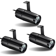 3 Pcs Pinspot Light with Cord Disco Ball Light White LED Stage Lighting 5W Br...
