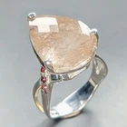 23 ct Natural Rutilated Quartz Ring 925 Sterling Silver Size 7.5 /R452771