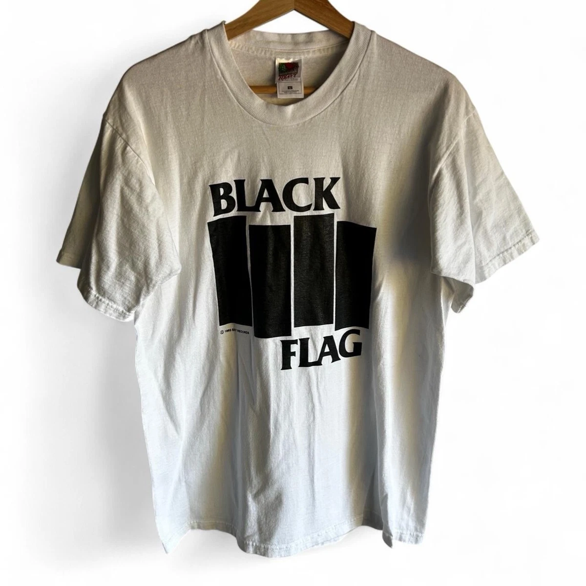Maglietta Uomo Black Flag 100% Cotone - T-Shirt American Punk Rock Band, Vestibilità Regolare, Stampe Ispirate Pop Culture