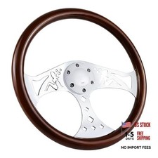 15 Inch Wooden Racing Steering Wheel Classic Grant Nostalgia Style JLM304