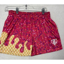 Kids XL Apparel Ice Cream Sprinkle Mesh Shorts Pink Yellow Waffle