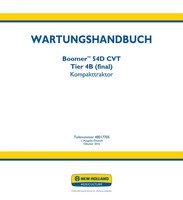 New Holland Boomer 54D CVT Tier 4B Final Traktor Reparaturhandbuch
