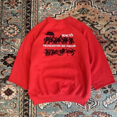 Vintage 1990s Macys Thanksgiving Day Parade Red Raglan Crewneck Sweat Size XL