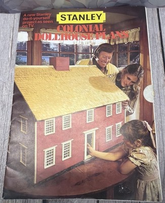 VTG Stanley Colonial Dollhouse Plans Booklet Woodworking DIY Project Manual 1978