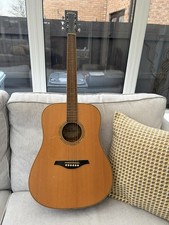 Left-Handed Vintage Accoustic Guitar, LV501N, Dreadnought, Satin Natural Finish