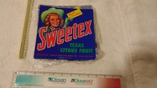 DEALER LOT OF 100 VINTAGE SWEETEX TEXAS  CITRUS FRUIT CRATE LABELS