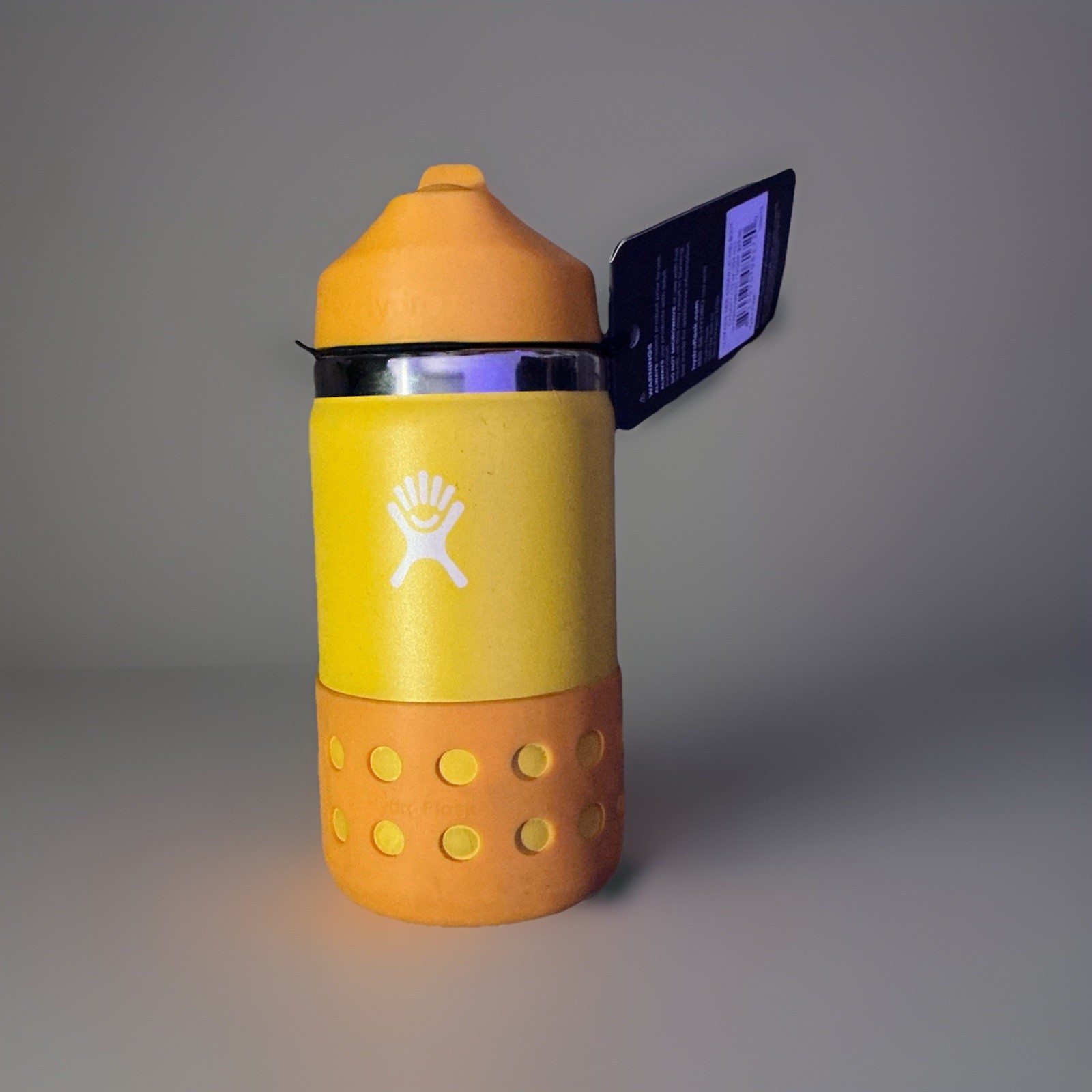 Yellow/orange  Kids Hydro Flask 12 Ounce with Sippy Lid and 