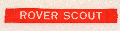 Rover Scouts  ROVER SCOUT  Red Ribbon Badge Straight Edges Boy Scout RSUV53A