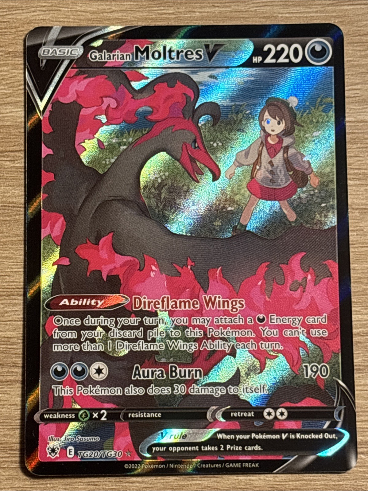 Galarian Moltres V TG20/TG30 Astral Radiance Trainer Gallery Ultra Rare 2022 MP+