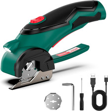 HYCHIKA Taglierina Elettrico Rotante 4V, Forbici Elettriche per Tessuti Wireless