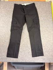 Dickies Cargo Pant Mens 34x32 Black Slim Fit Straight Leg Flex NWT