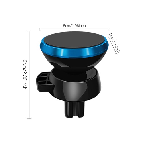 Magnetic Cell Phone Holder For Car-Air Vent 6 Strong Magnets Holder Very Stable - Foto 2 di 12