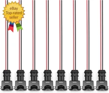 8 Pack Fuel Injector Connector Plug Harness, Replacement for Ford F150 F250 F350