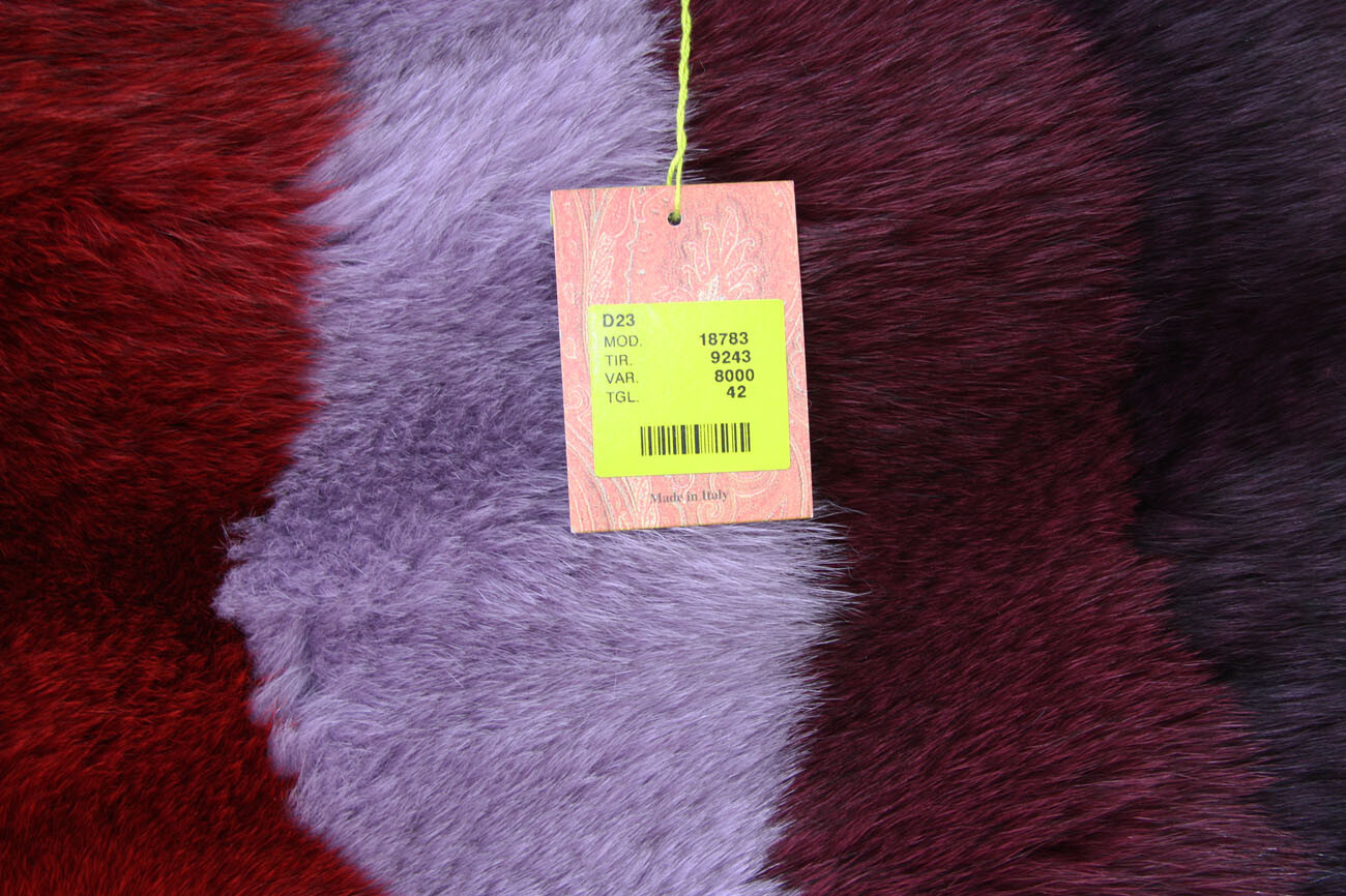 New ETRO $12560 100percent FOX Multi Color Fur Jacket It 42 - US 6 image 10