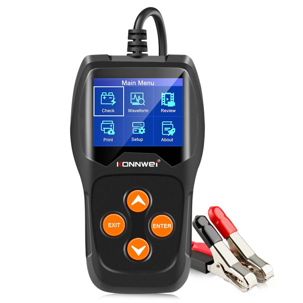 Testeur de batterie voiture 12V KW600 pour diagnostic 100 à 2000 CCA