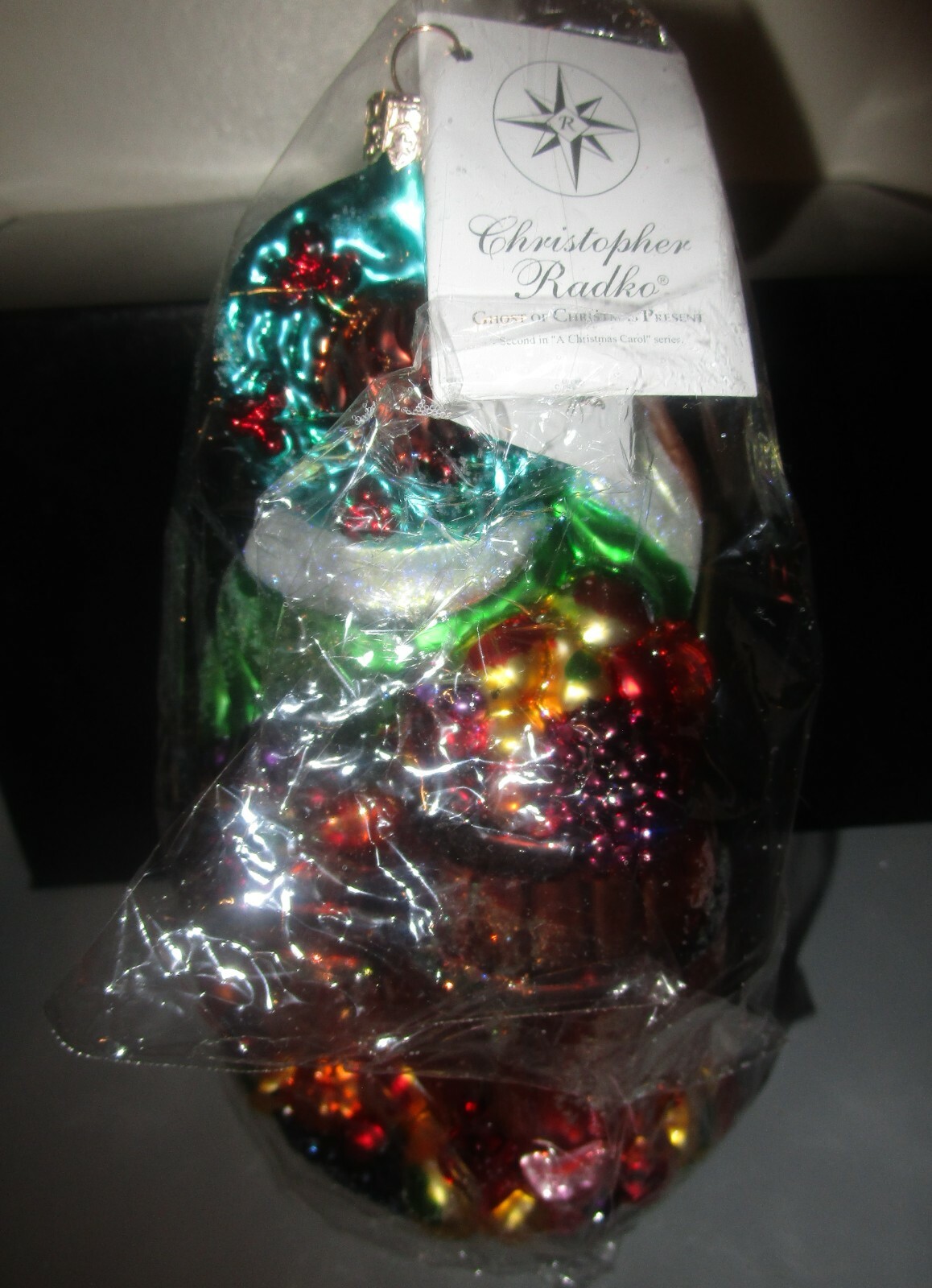 Radko GHOST OF CHRISTMAS PRESENT Christmas Carol Ornament NEW+BOX LIM ED Sealed Tania edycja limitowana