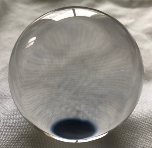 GIANT 50mm PRECISION CRYSTAL CLEAR GLASS SPHERE BALL MARBLE FLAT BOTTOM - Picture 2 of 2