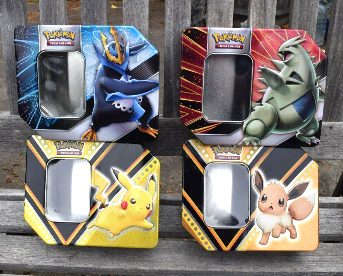 Empty Pokemon Lot of 4 Empty Pokemon Tins EMPTY Excellent Condition | eBay