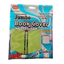 It's Academic Jumbo Oversize Book Cover Light/Lime Green Free Bookmarks Incl