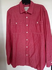 New St Johns Bay Chamois Cloth Button Up Shirt Men's X Red NWOT