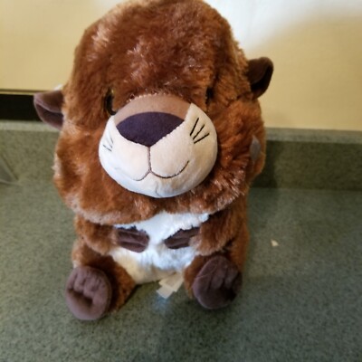 NANCO Super Soft Fat 11'' Belly Buddies Otter Plush Brown Toy