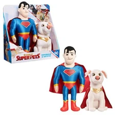DC Super Pets Superman and KRYPTO Superdog Companion 2-Pack Plush 12-inch Stuffe