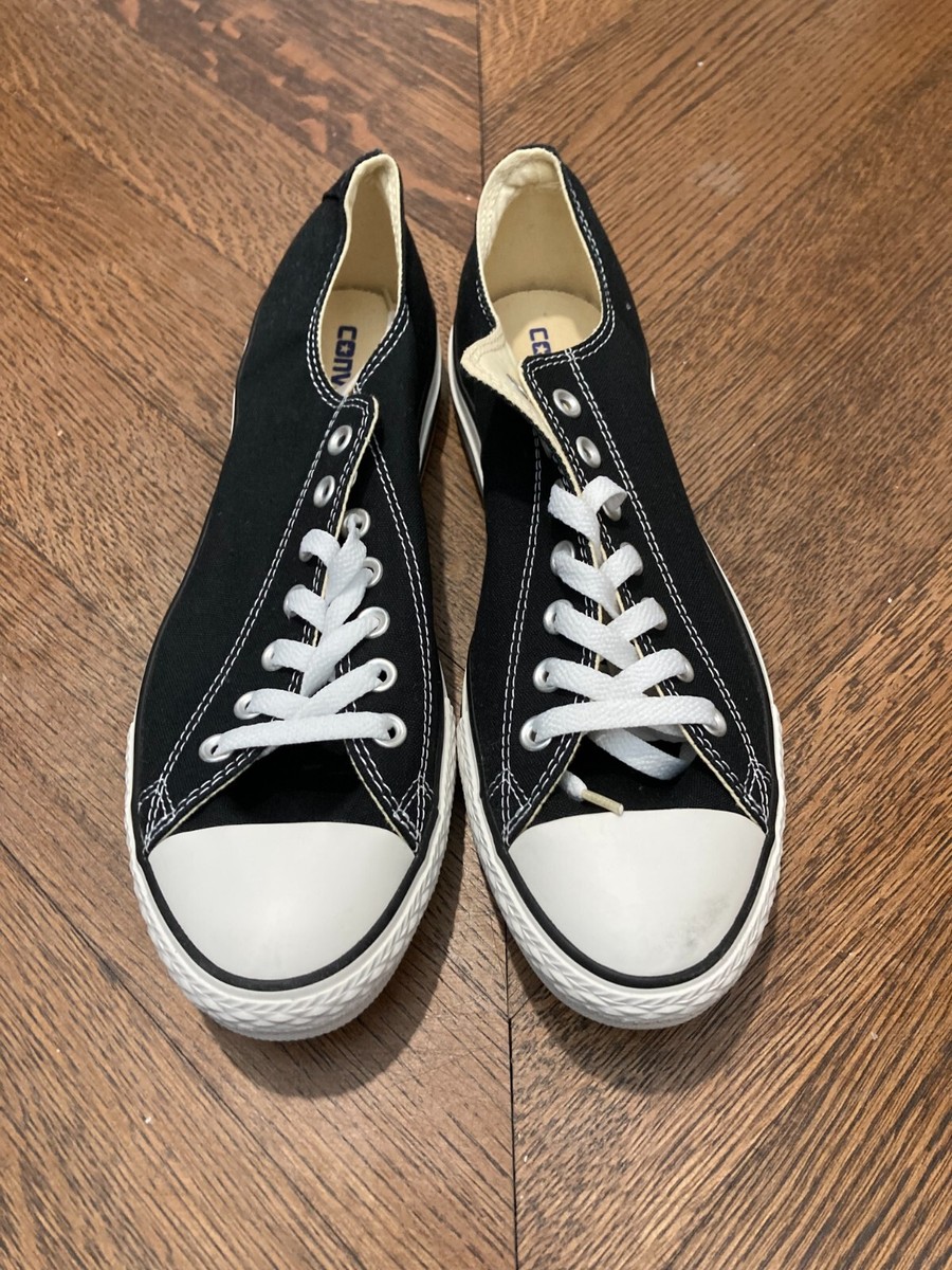 Converse Chuck Taylor All Star Black White Low Top Sneakers US M10 W12  M9166C