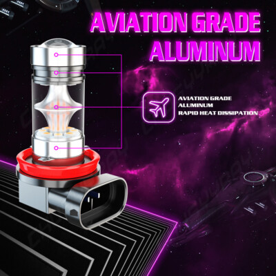 Pink Purple For ACURA TL 2007-2014 H11 H8 2X LED Fog Driving Light