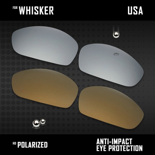 Lentes de repuesto polarizadas antiarañazos para Oakley Whisker OO4141 - 60 mm Opt - Imagen 23 de 36