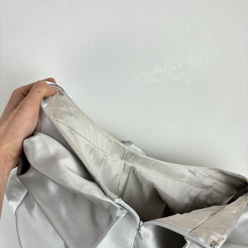 Teresa Ripoll Silver Dress UK 12 Mother Of The Bride MOTB Special Occasion Silk - Picture 21 of 24
