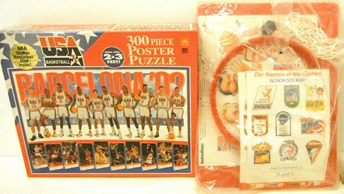 Vintage 1992 USA Olympics Basketball Promo Hoop + Sealed Puzzle unbenutzt - Bild 1 von 3