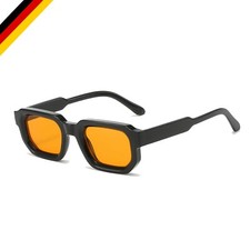 RUNHUIS Vintage Rechteck Sunglasses Damen Herren Retro Kleine Quadratische Ch...