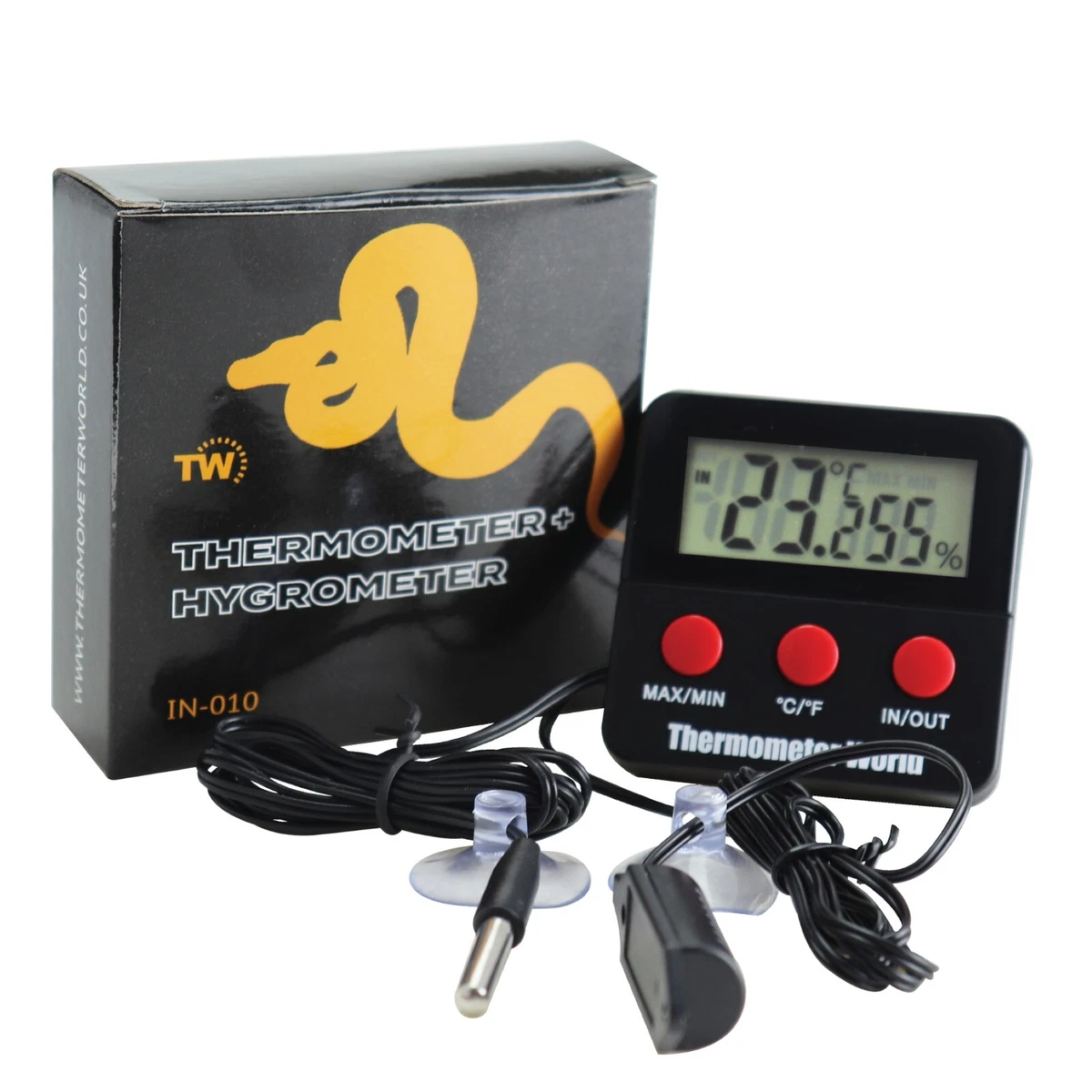 Digital thermometer top for vivarium