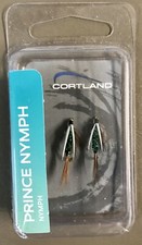 New! Cortland Prince Nymph Green Foil Body 2 Count Package Fly Fishing Lure