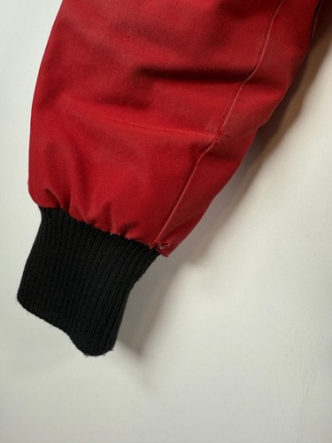Canada Goose Womens Full Zip Chiliwack Faux Fur Hood Down Bomber Jacket Red Sz S - Picture 5 of 24