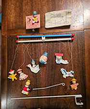 VINTAGE IRMI HAND PAINTED MUSICAL MOBILE 131815 MOTHER GOOSE - NURSERY ORIGINALS