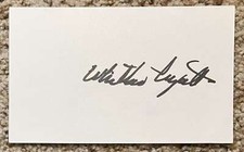 Whit Wyatt signed card - Tigers Dodgers debut 1929 - signed "Whitlow"
