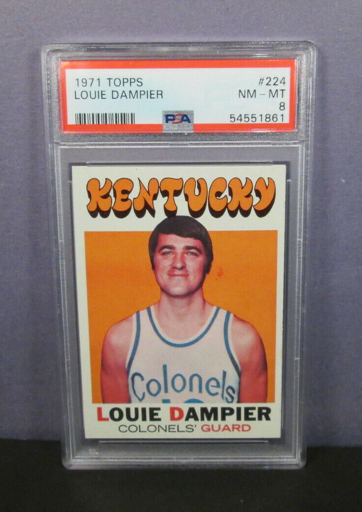 Louie Dampier PSA 8 1971 Topps #224 RC Card - Kentucky Colonels - Wildcats - 861