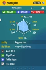 Pokemon Scarlet and Violet 6iv Shiny Max EV Hydrapple