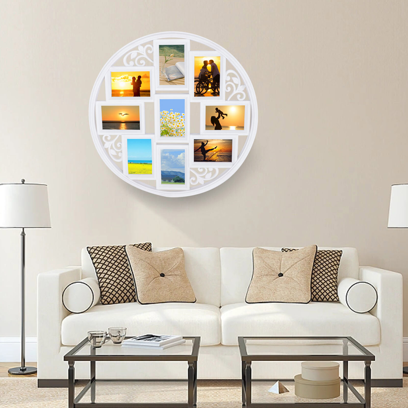 White Collage Picture Frames