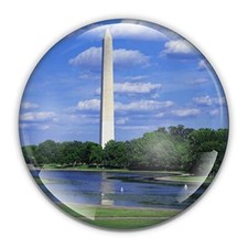 Washington Monument Paperweight in Gift Box, 3 Inch Crystal Dome, Perfect for