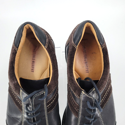 Johnston Murphy Black Sheepskin Lined Lace Up Oxfords Men display picture 1