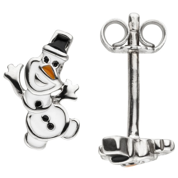 "Jobo \"53348\" Kinder Ohrstecker Schneemann 925 Sterling Silber Kinder-Ohrringe"-image