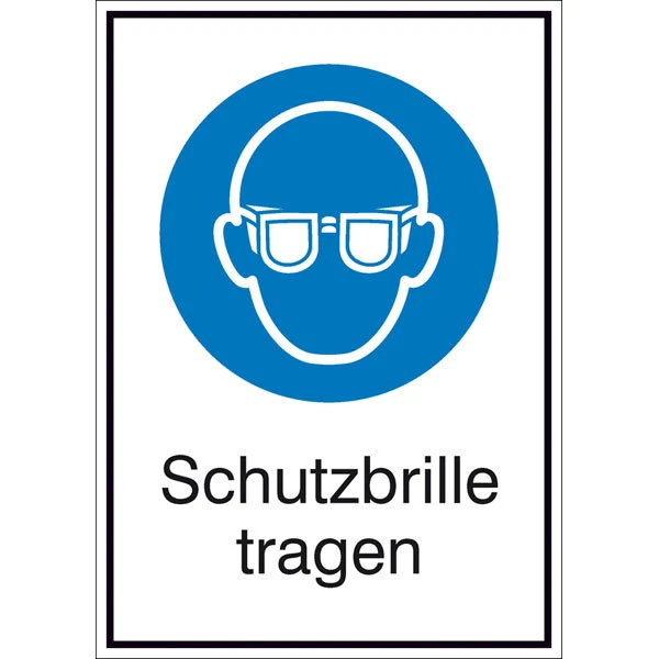 SIGNSAFETY® Folie Schild -Schutzbrille tragen- Aufkleber