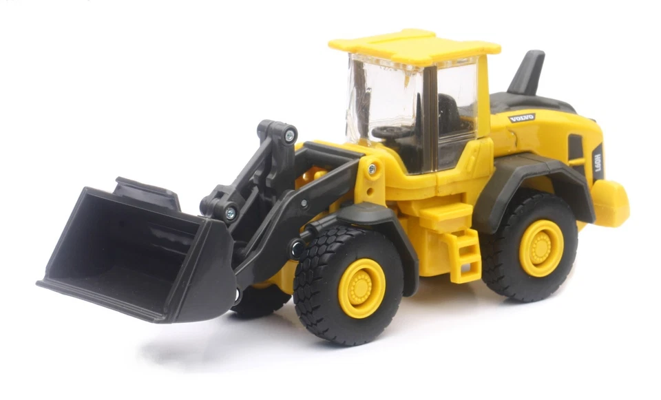 NEW-RAY MINI DIE-CAST VOLVO L60H RUSPA ESCAVATORE GOMMATO L.CM 14 SCALA 1:55 NEW - Immagine 3 di 4